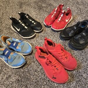 Puma Kids Red and Black Sneakers